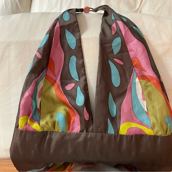 🌺 RAREVintage Collector’s DreamDress James Coviello100% SilkHalter MaxiDress. - Picture 10 of 16